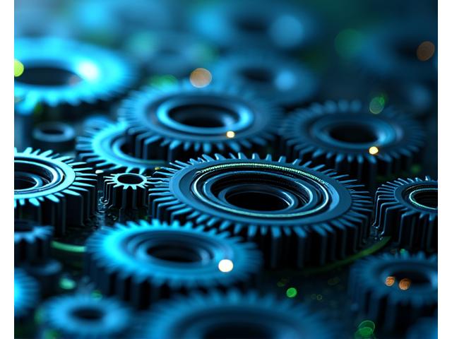 Interlocking gears and a clock, symbolizing continuous improvement and updates